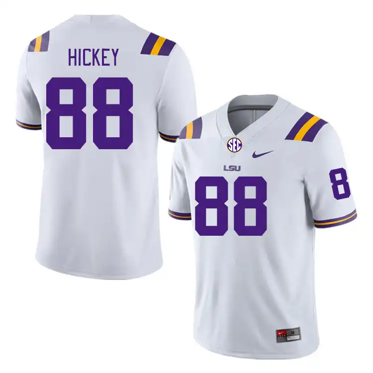 Men's LSU Tigers Preston Hickey #88 White NCAA Football Jersey